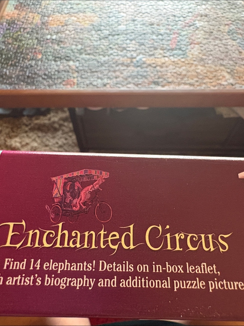 Ravensburger Enchanted Circus Puzzle - Rainbow, Pink, Green, Blue 1000 Pieces - Picture 3 of 5